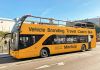 Free Vehicle Branding Travel Coach Bus Mockup PSD