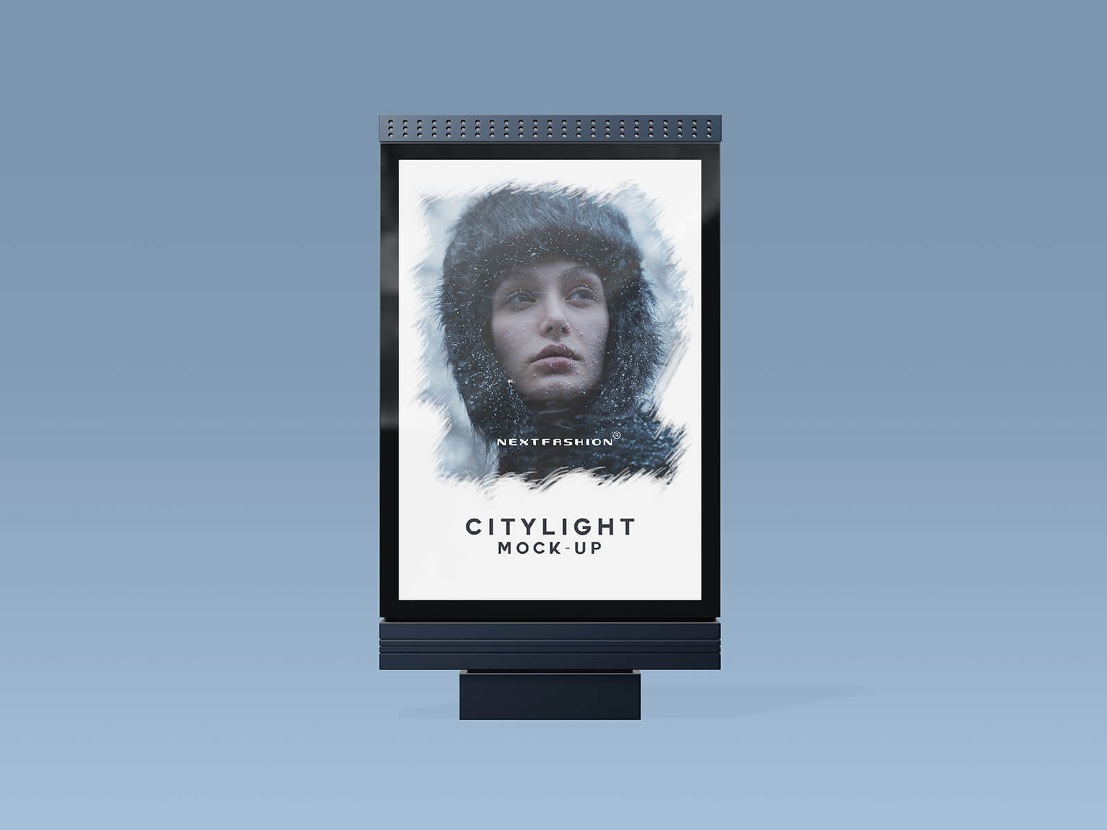 Free Citylight Poster Mupi Mockup PSD Set