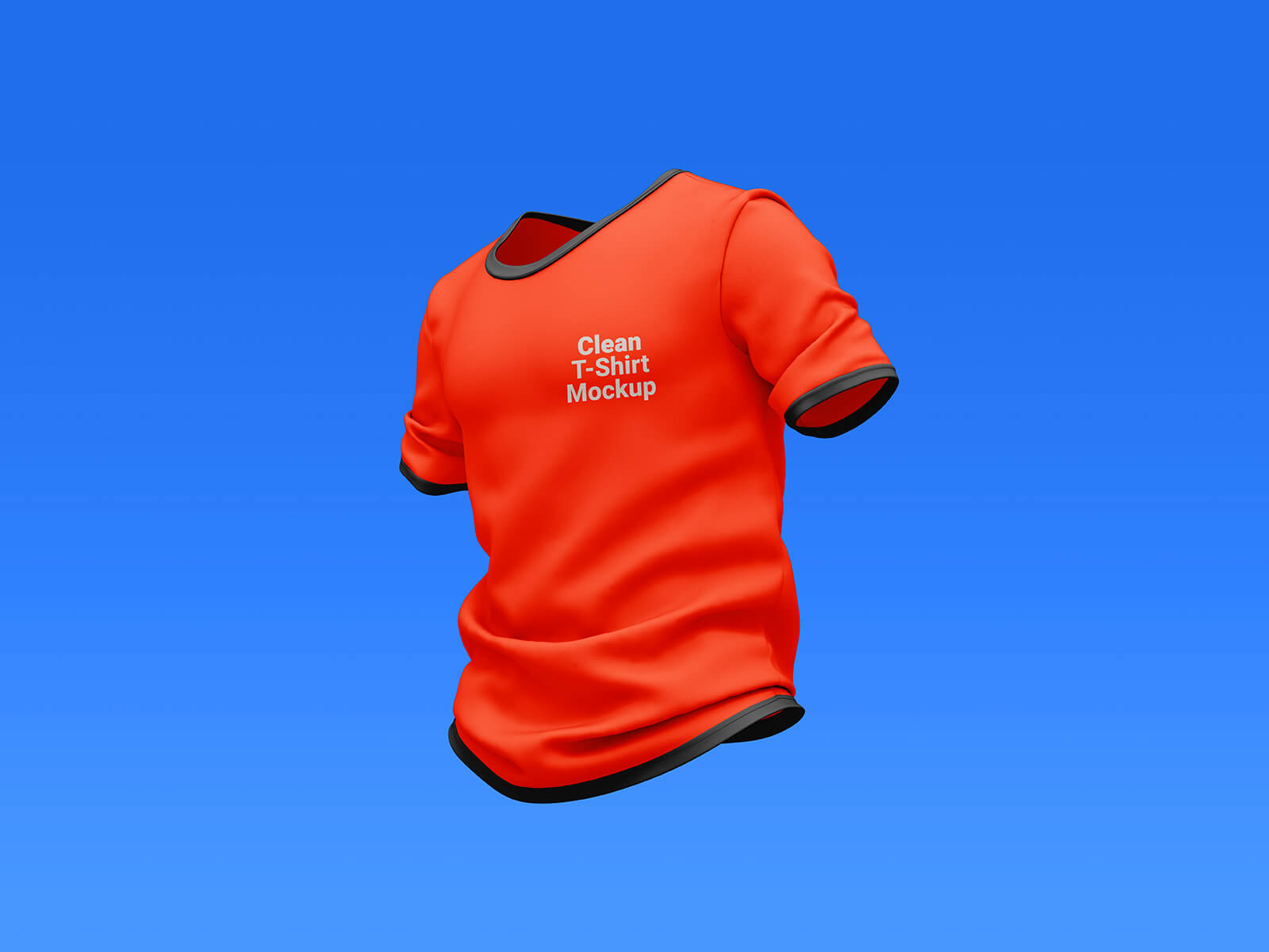 Free Clean 3D T-Shirt Mockup PSD Set