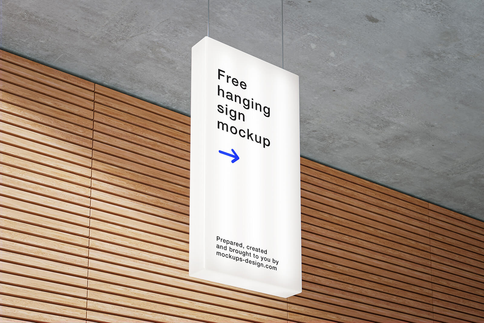 Free Illuminated Light Signage Box Mockup PSD