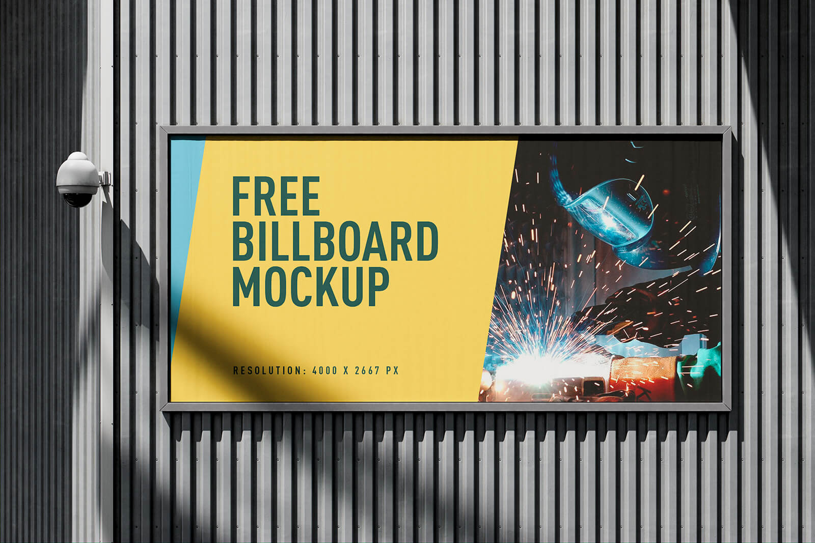 Free Industrial Billboard Mockup PSD