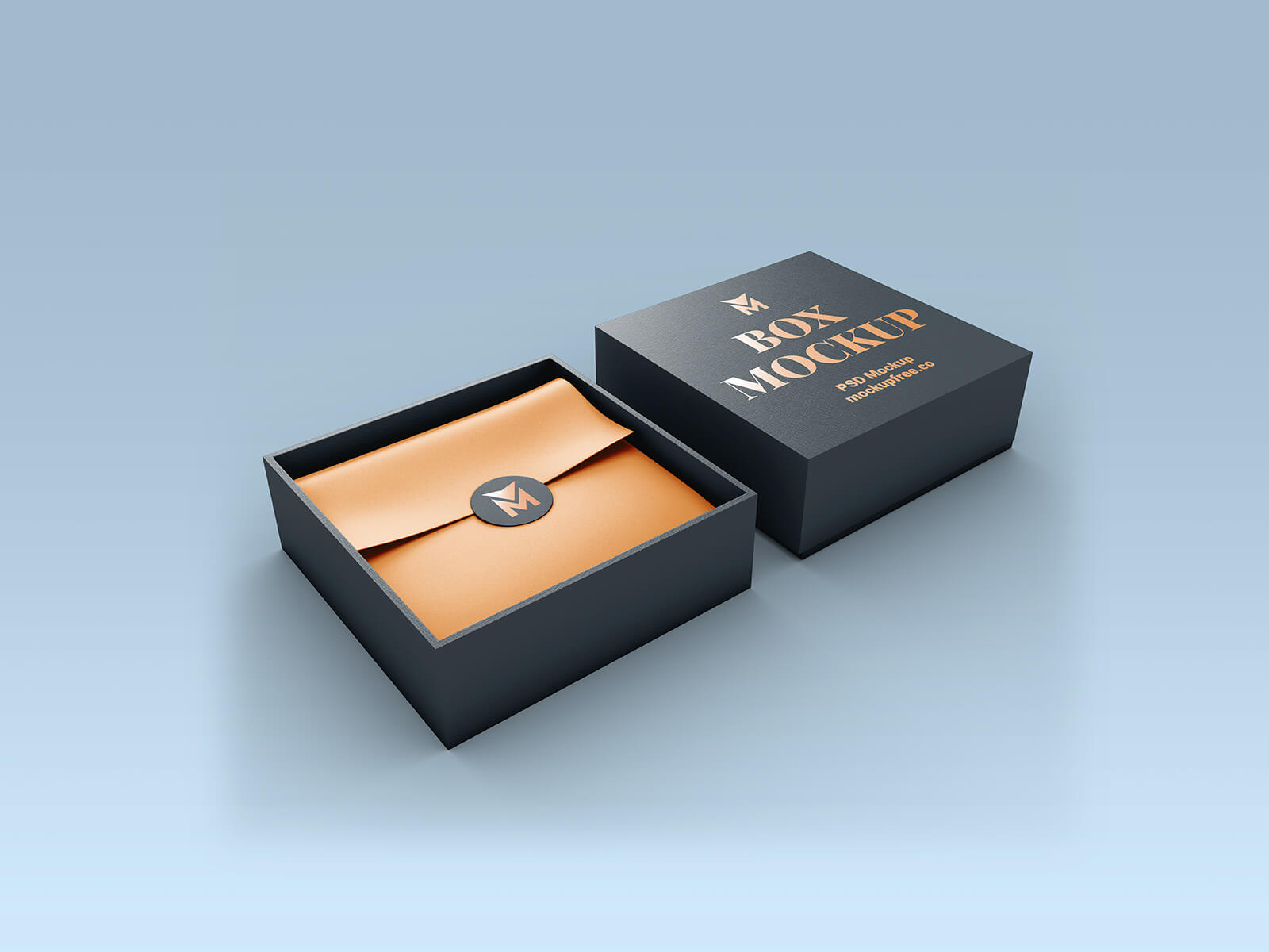 Free Premium Gift Box Mockup PSD Set