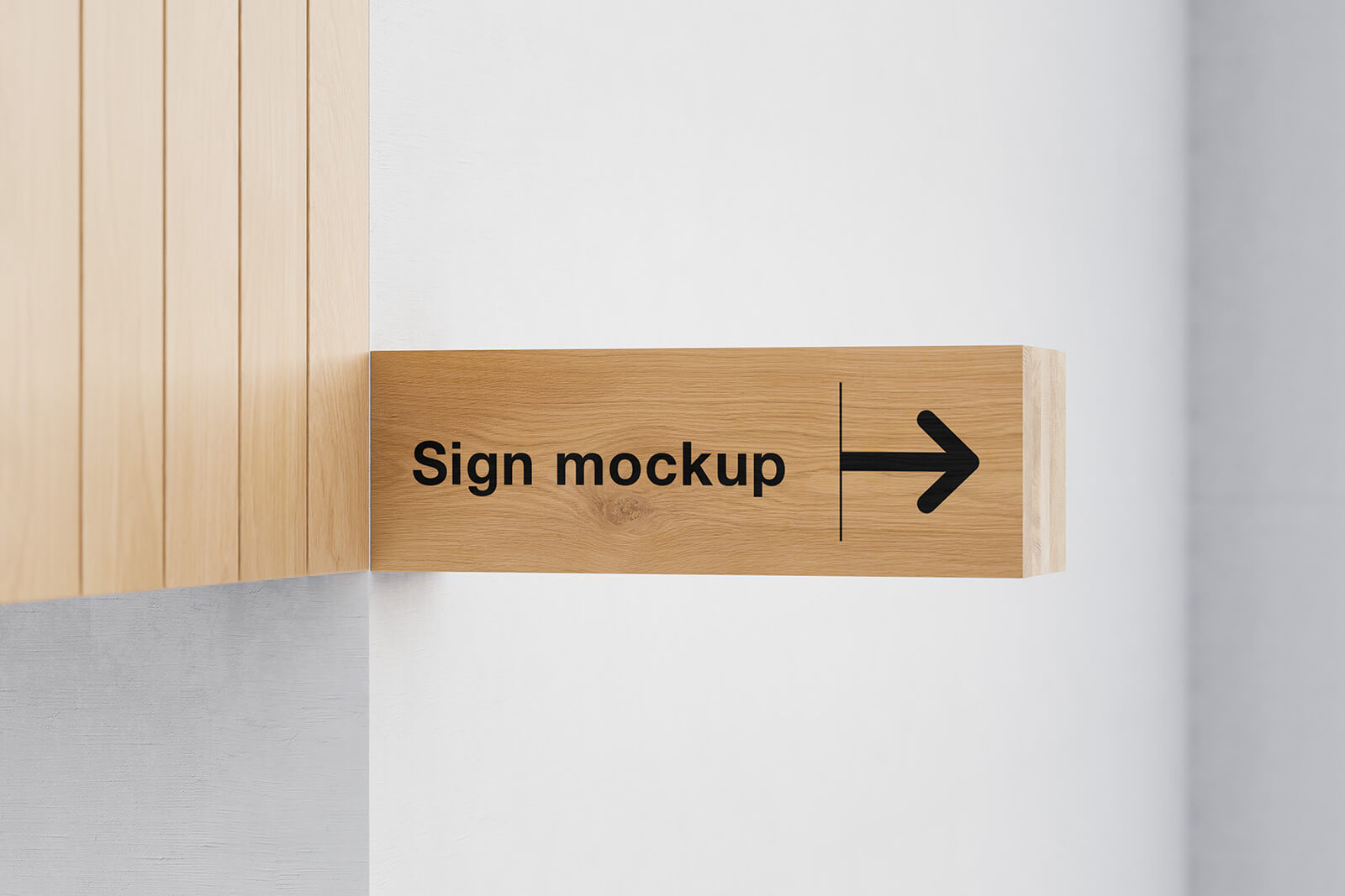 Free Wooden Wayfinding Sign Mockup PSD Set