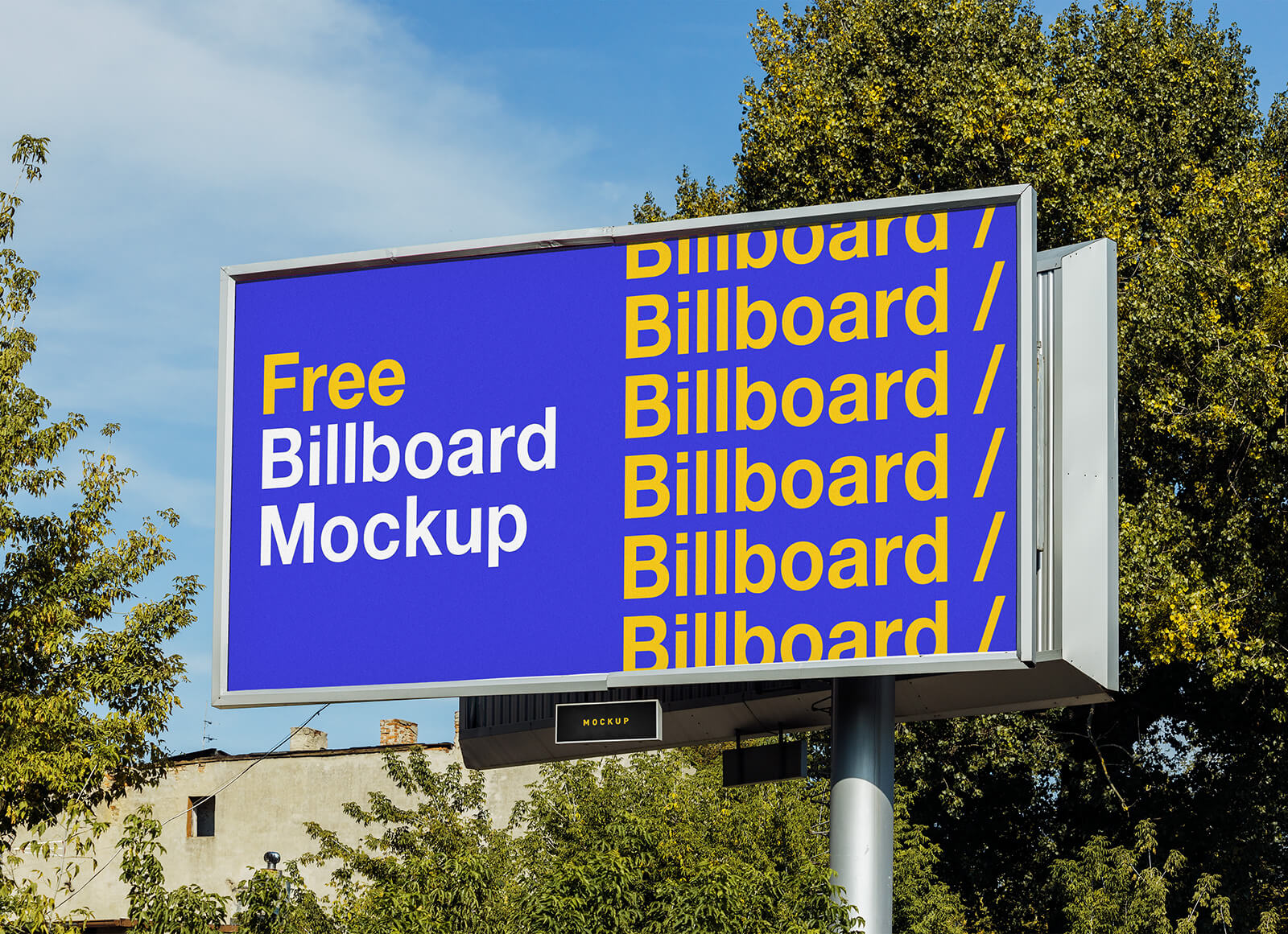 Free City Billboard Mockup PSD