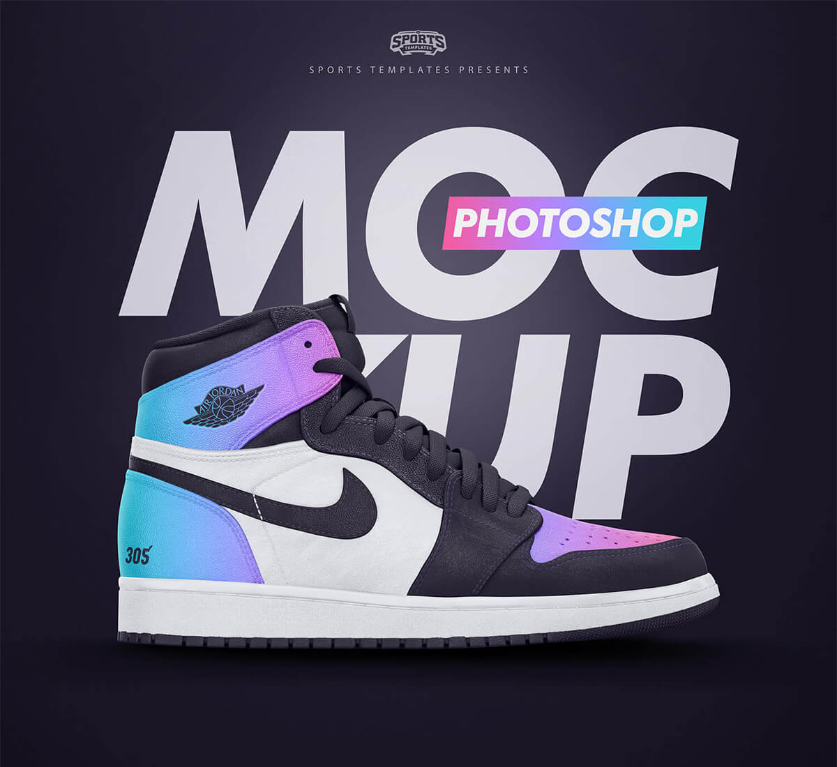 Miami-Vice-Nike-Air-Jordans-Photoshop-mockup-template