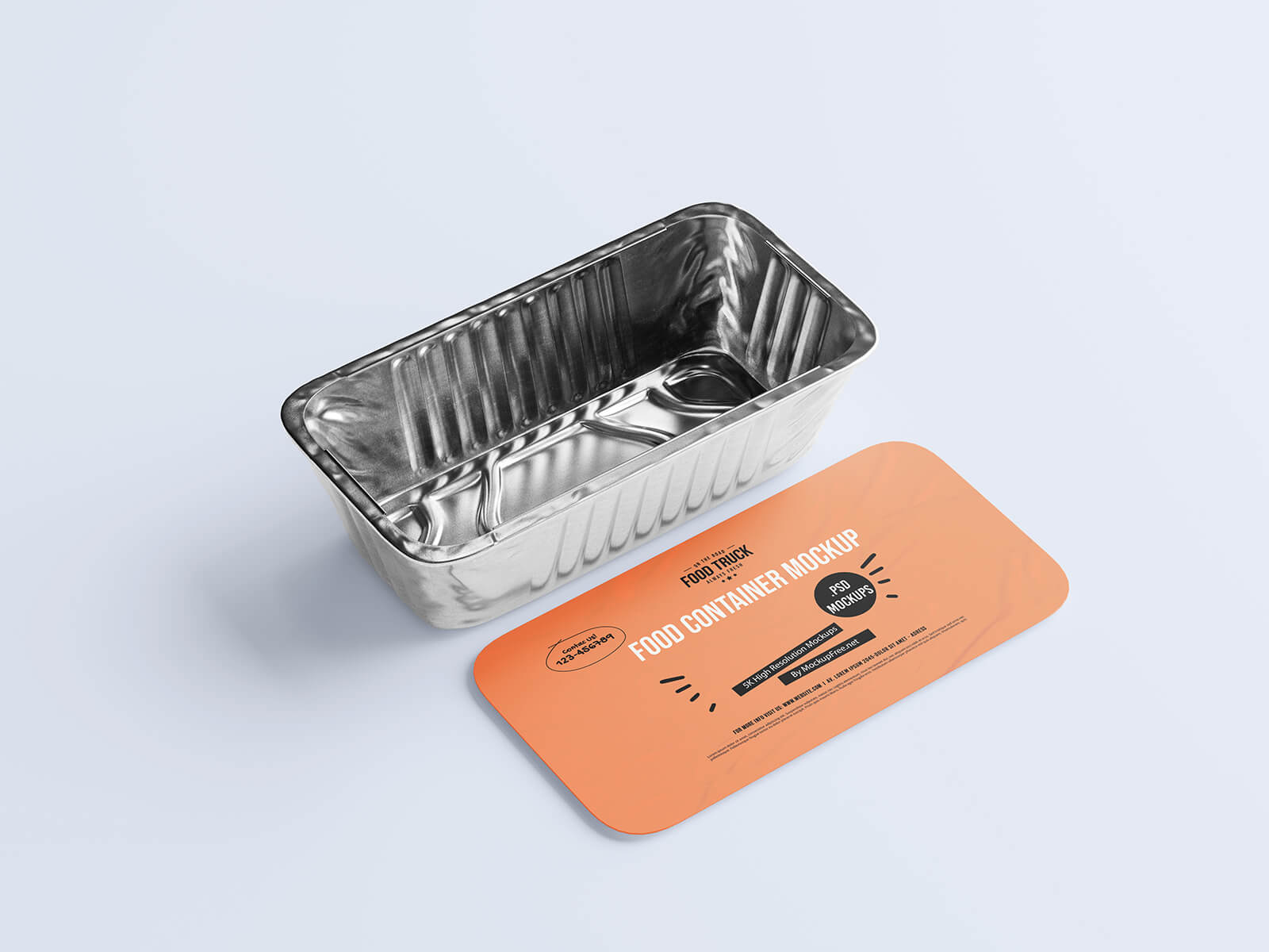 10 Free Aluminum Food Container Mockup PSD