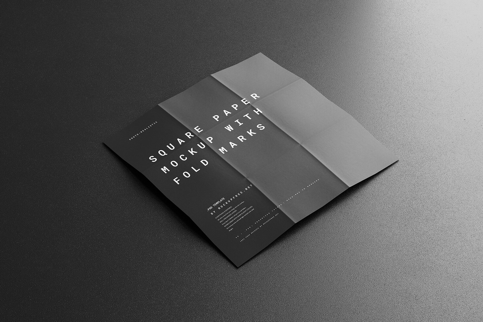 10 Free Fold Marks Square Flyer Mockup PSD Set