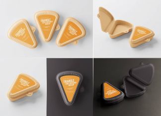 5 Free Triangle Food Container Mockup PSD Files