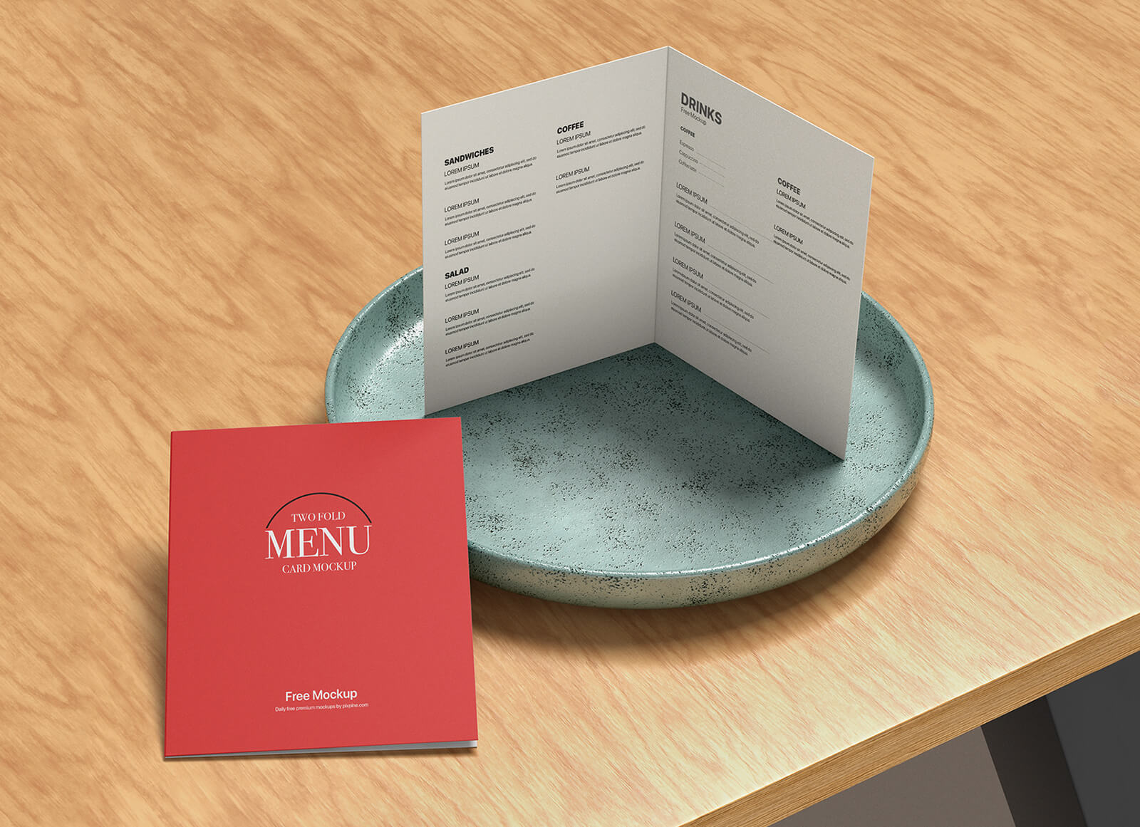 Free Bi Fold Restaurant Menu Card Mockup Psd Good Mockups