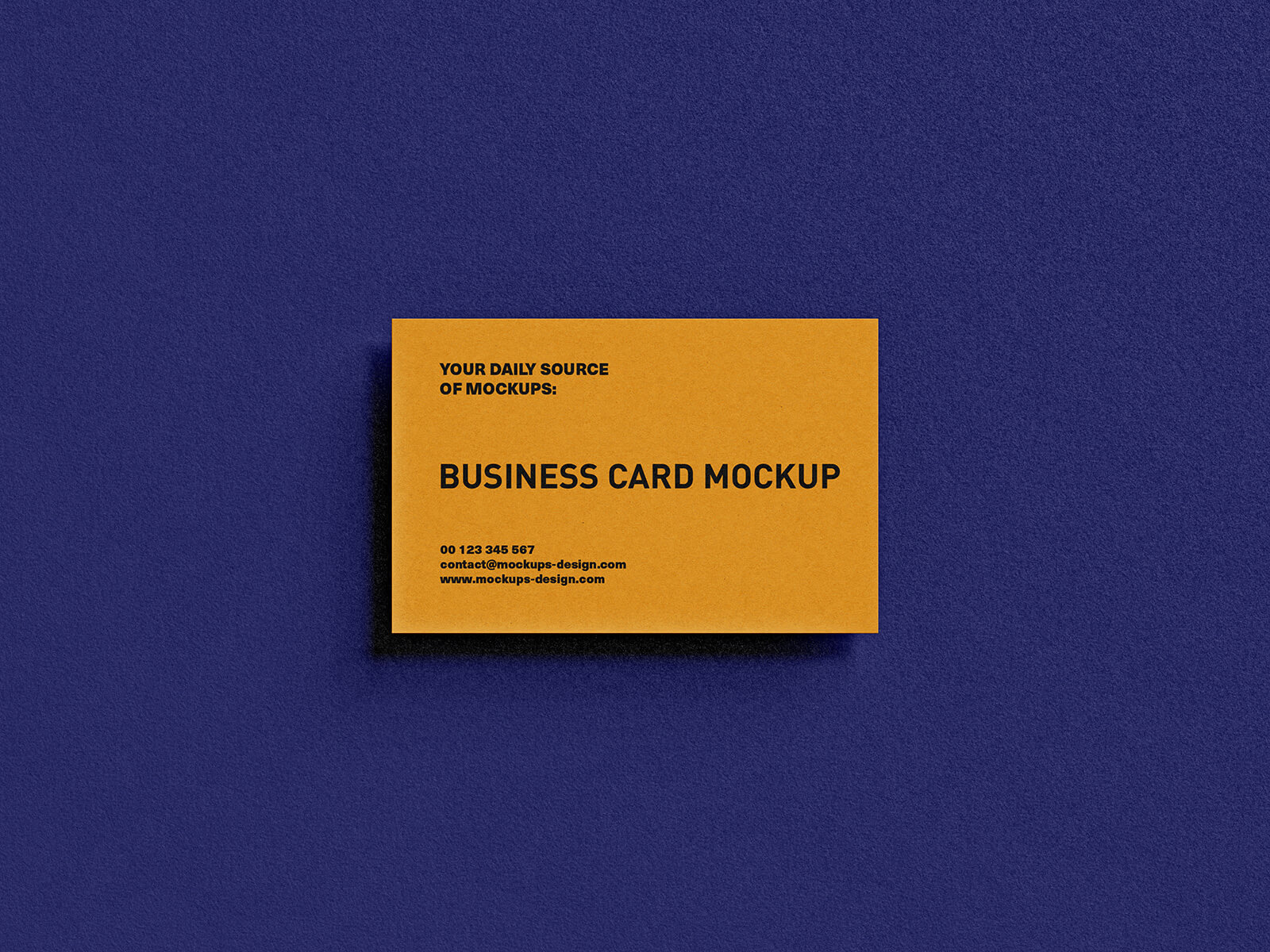 Free Business Card On Textured Paper Mockup PSD