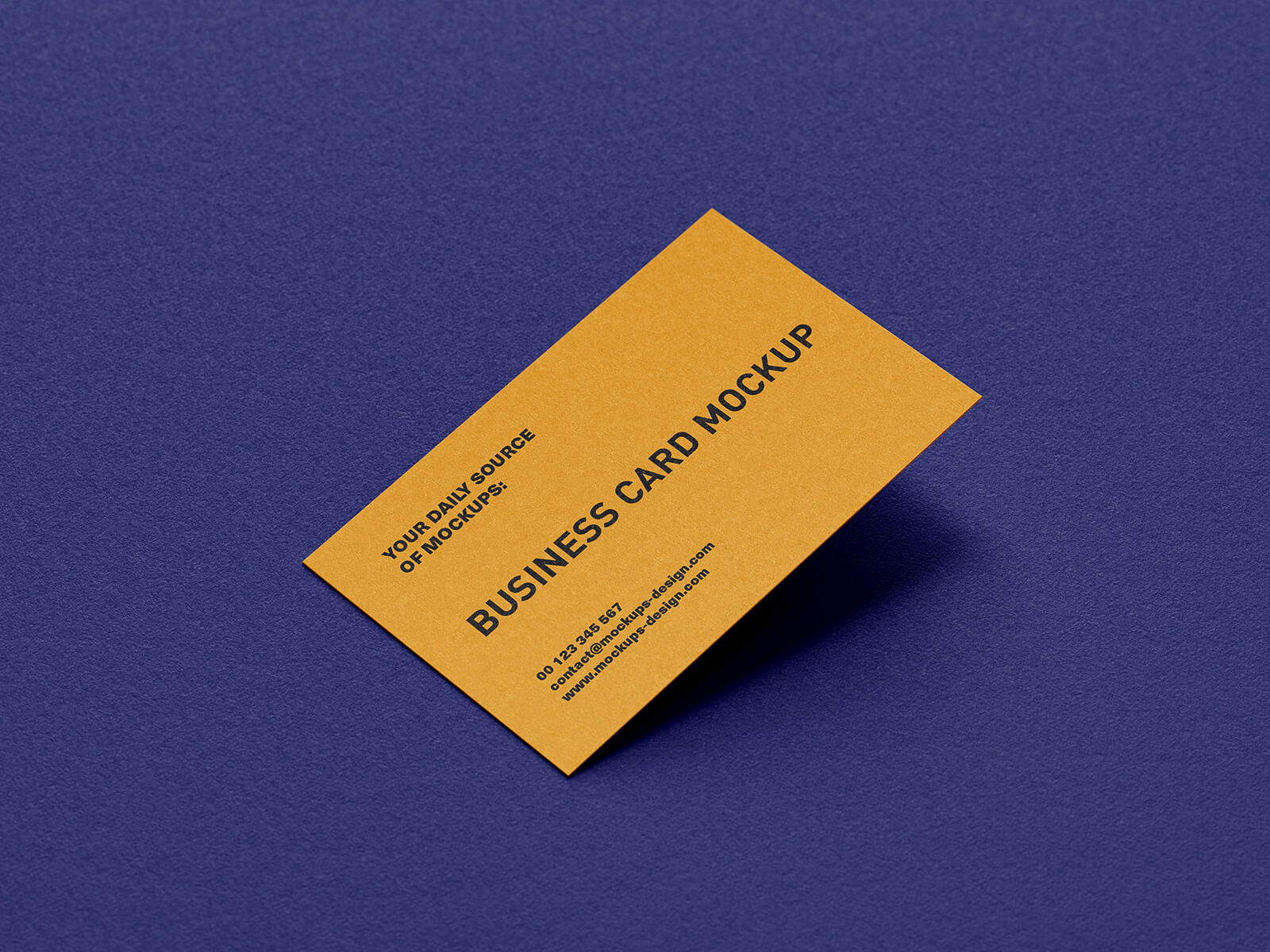 Free Business Card On Textured Paper Mockup PSD