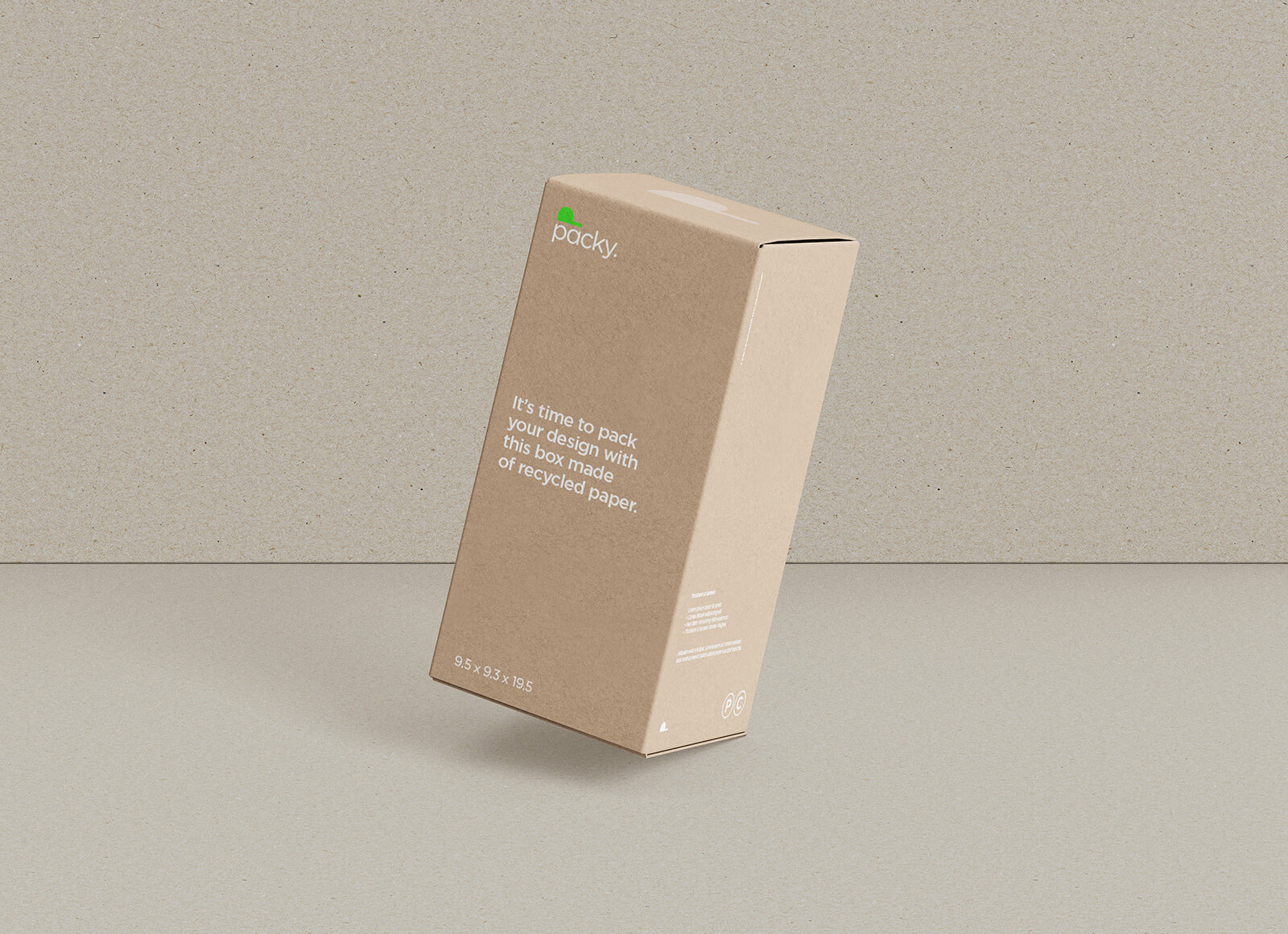 Free Kraft Paper Packaging Box Mockup PSD