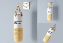 Free Punching Bag Mockup PSD