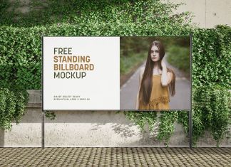Free Standing Billboard Mockup PSD Set