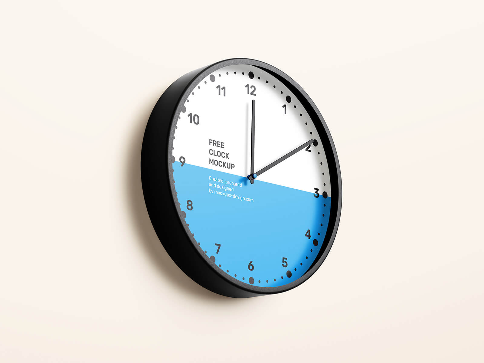 Free Wall Clock Mockup PSD