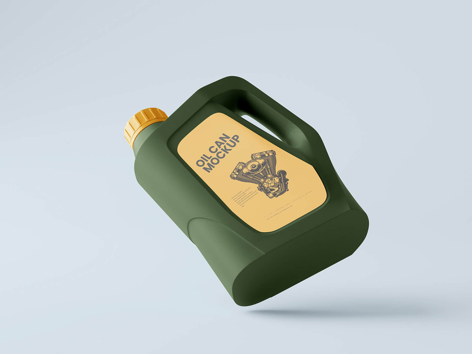 Free Engine Oil Can Mockup PSD