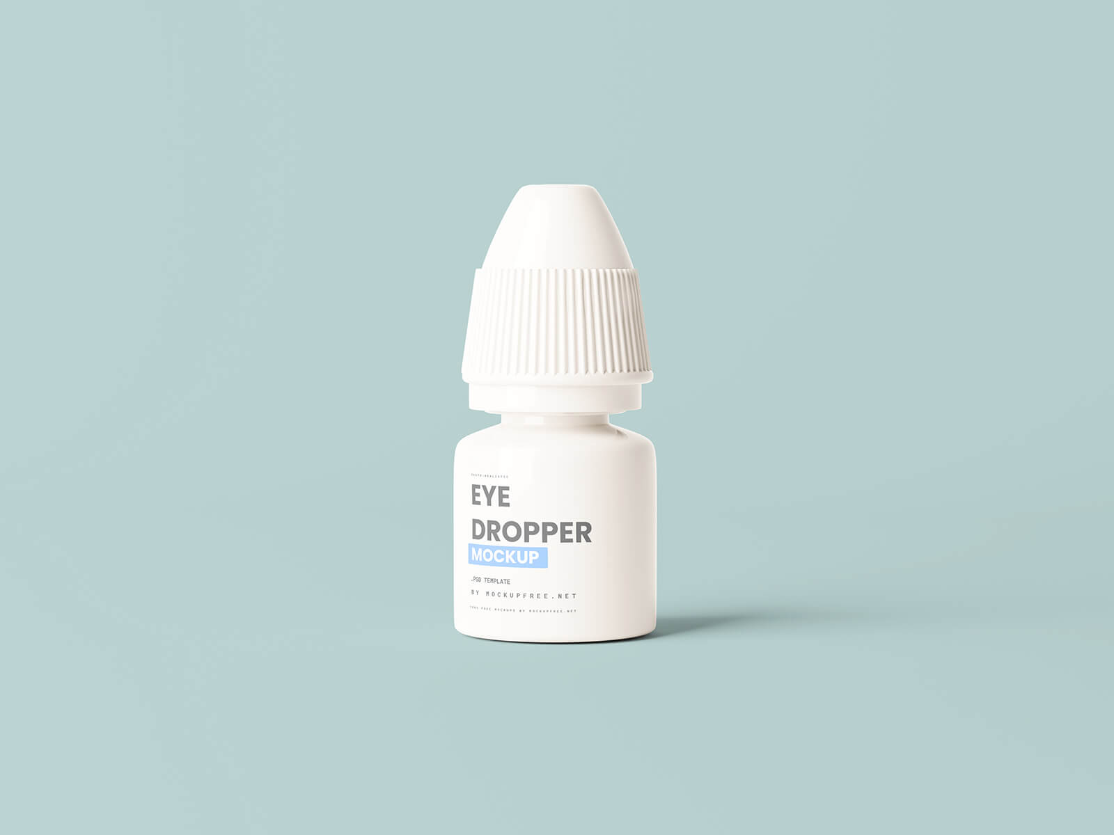Free White Plastic Eye Dropper Bottle Mockup PSD