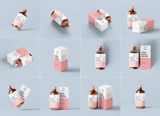 12 Free Syrup Bottle & Packaging Box Mockup PSD Files
