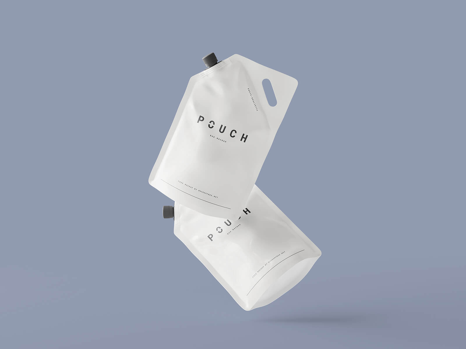 Free Stand Up Spouted Doypack Pouch With Handle Mockup PSD