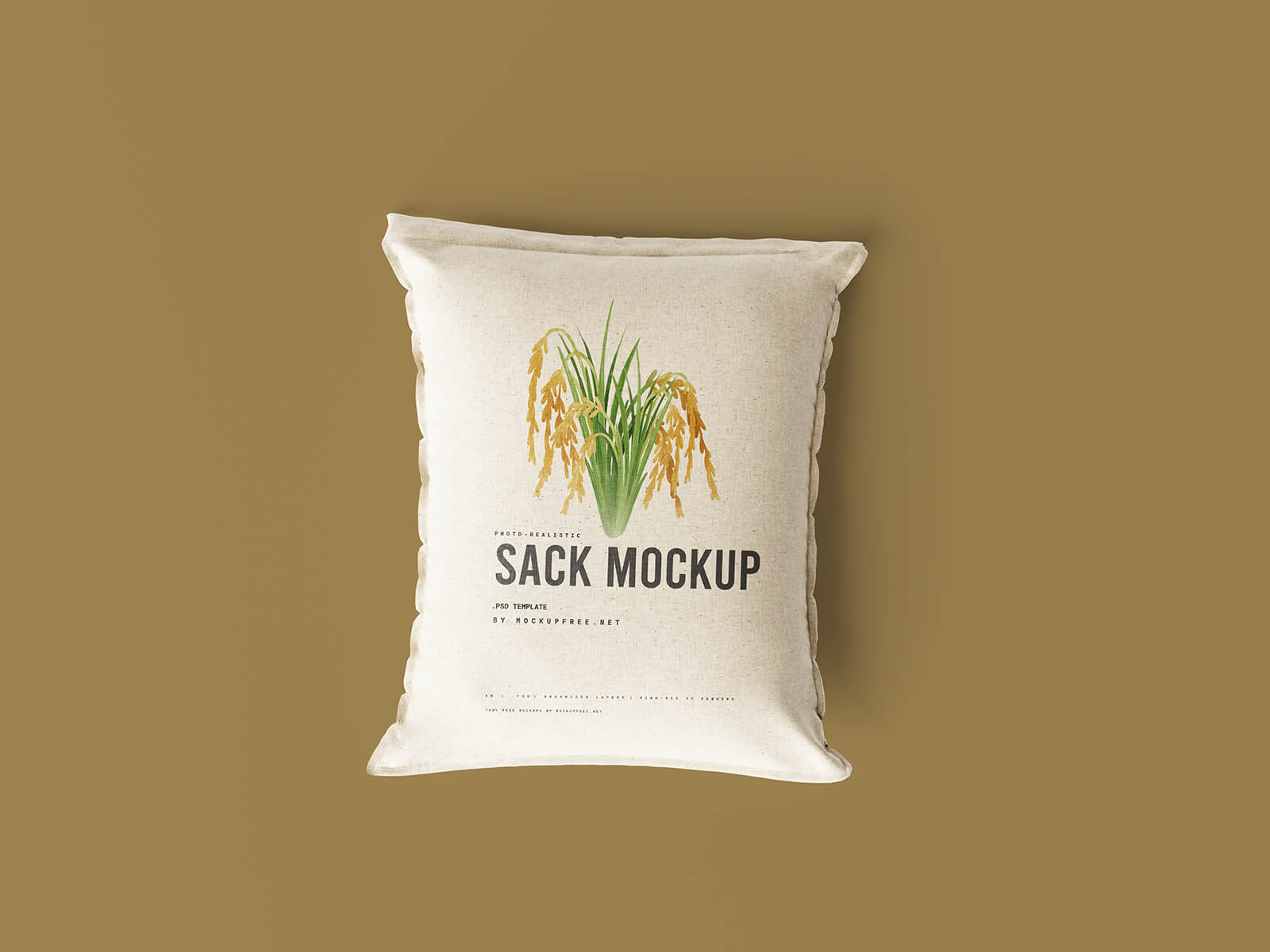 7 Free Rice Wheat Gunny Sack Mockup PSD Files