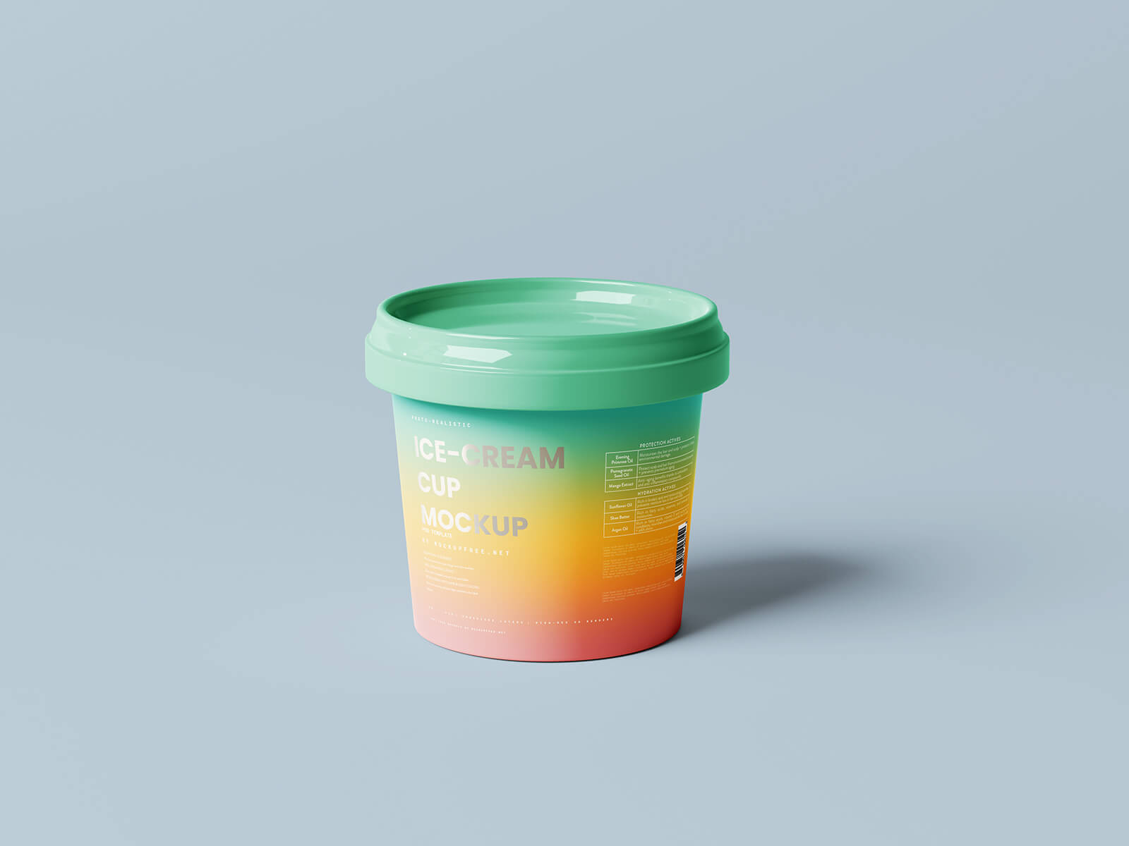 Free Ice Cream Tub Mockup (PSD)