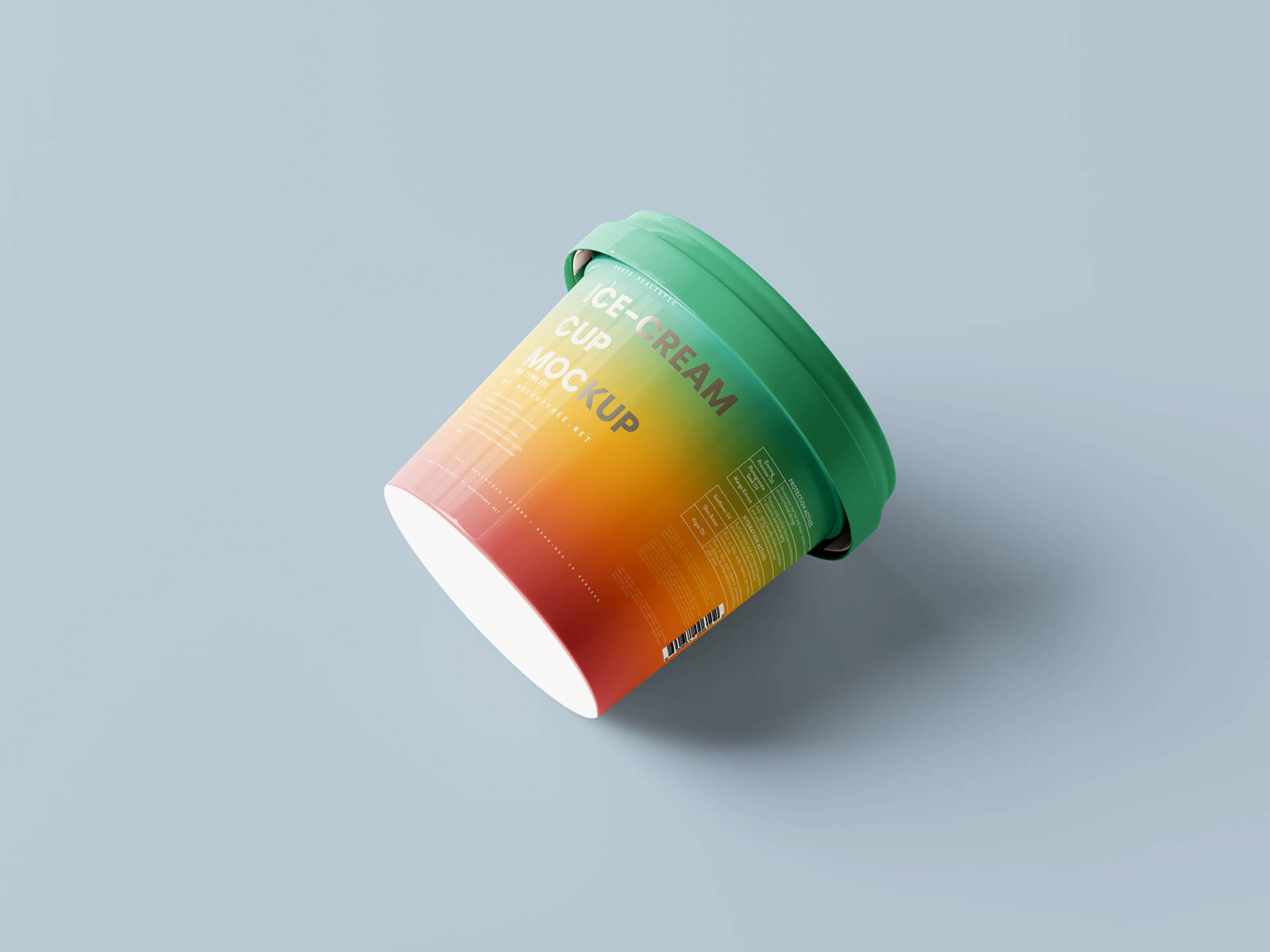 8 Free Glossy Ice Cream Tub Mockup PSD Files