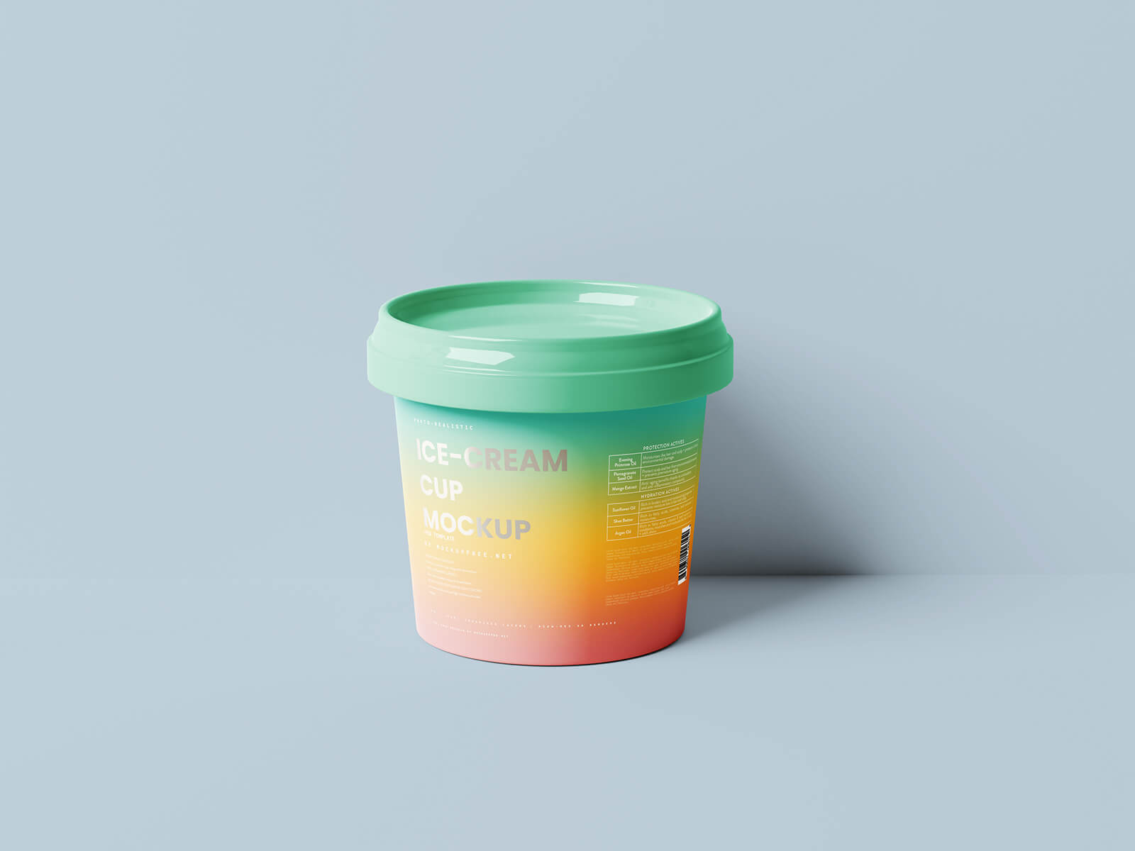 8 Free Glossy Ice Cream Tub Mockup PSD Files