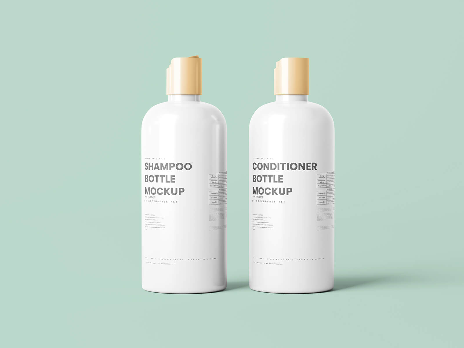 Free Shampoo Conditioner Mockup PSD