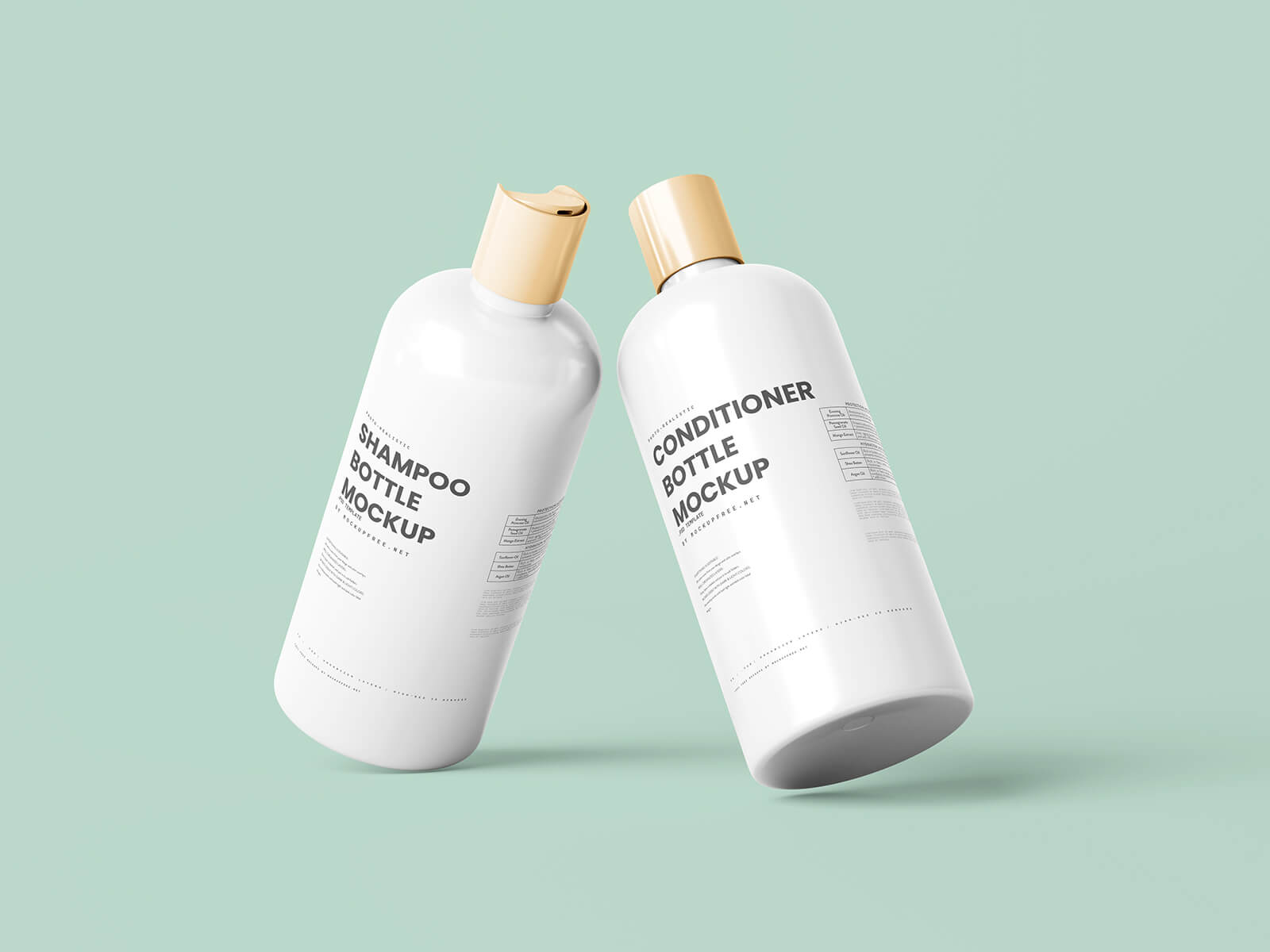 Free Shampoo Conditioner Mockup PSD