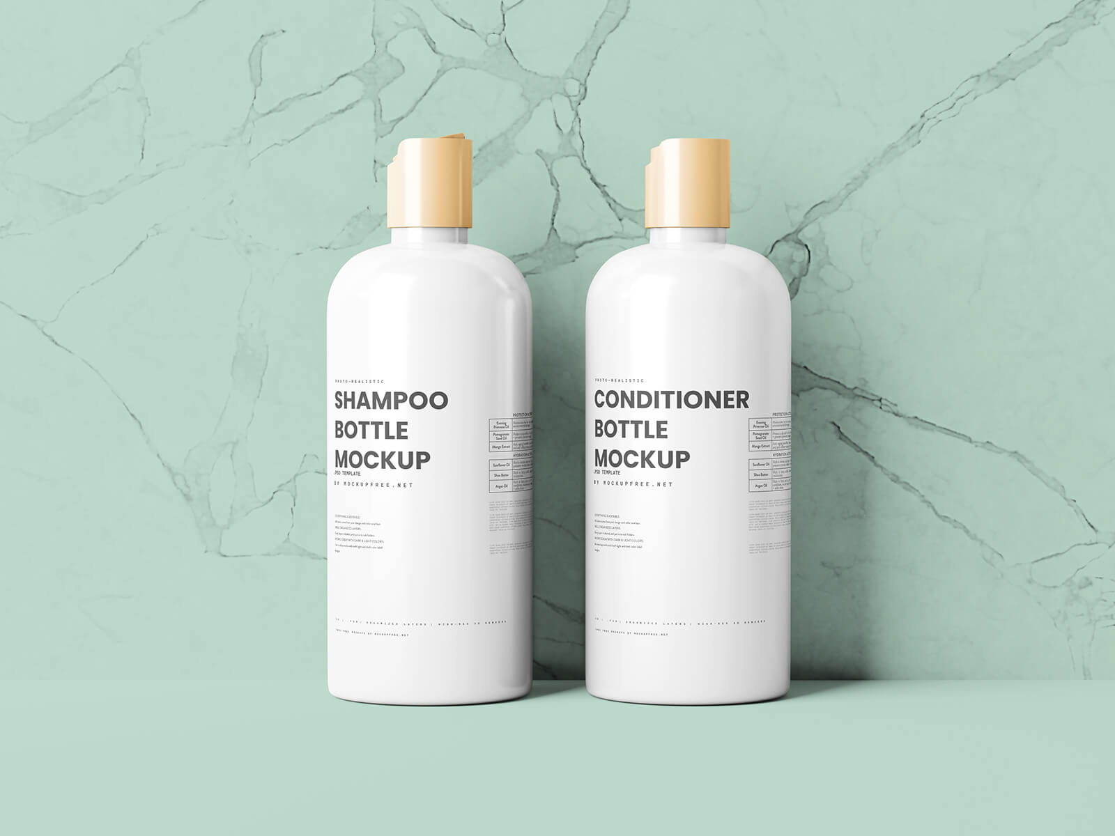 Free Shampoo Conditioner Mockup PSD