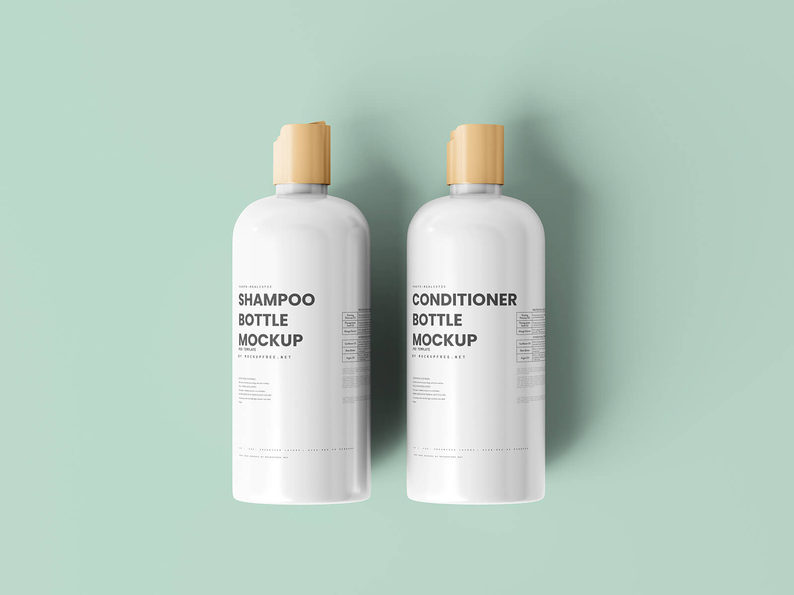 Free Shampoo Conditioner Mockup PSD
