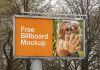 Free Nature Billboard Mockup PSD