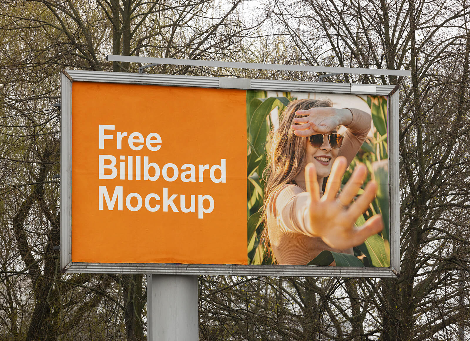 Free Nature Billboard Mockup PSD