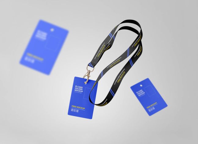 5 Plastic ID Holder Mockups (PSD)