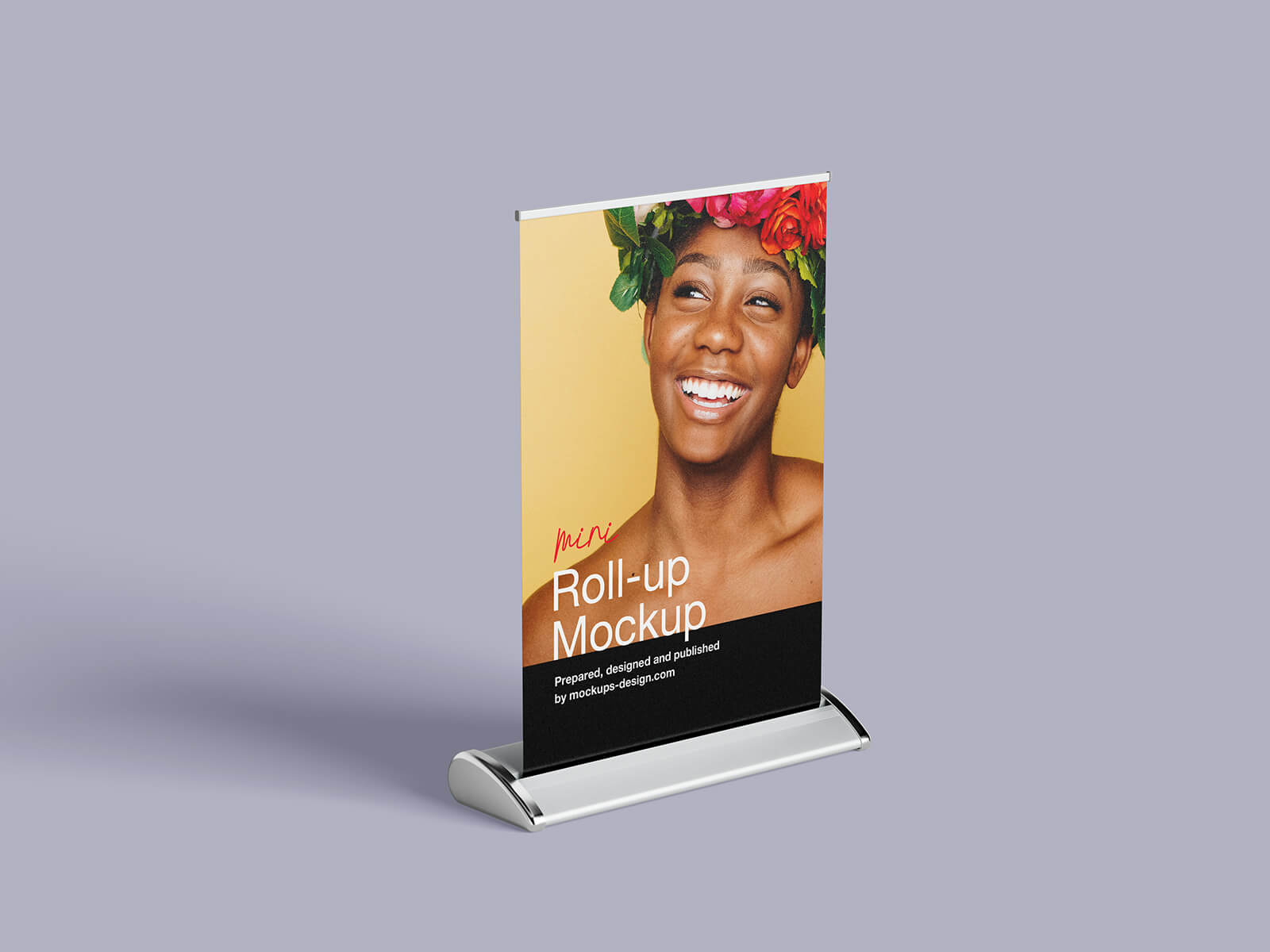 Free Mini Roll-Up Banner Mockup PSD