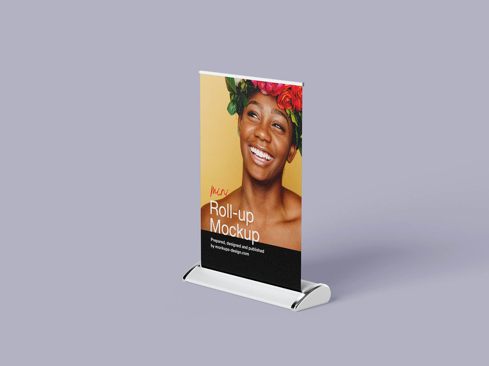 Free Mini Roll-Up Banner Mockup PSD