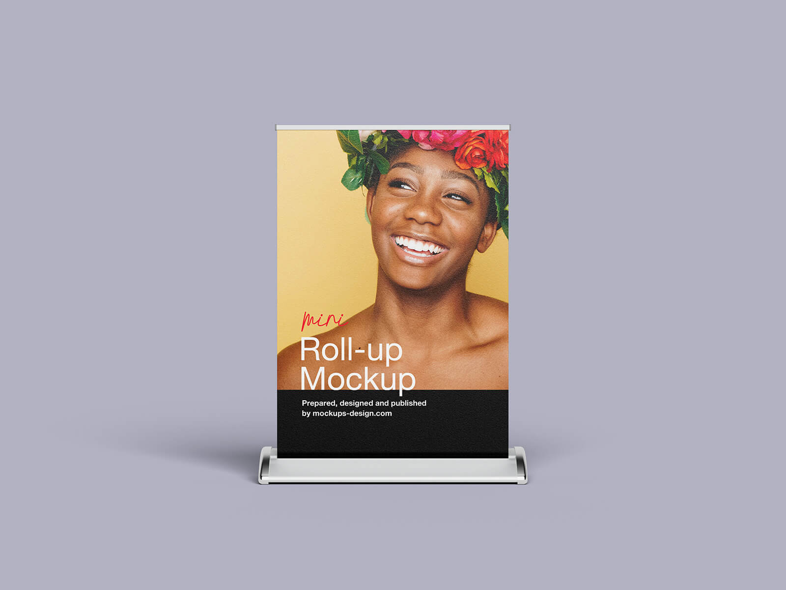 Free Mini Roll-Up Banner Mockup PSD