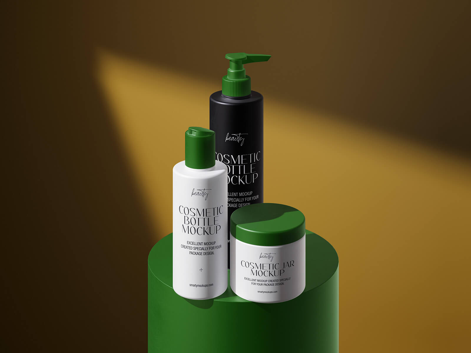 Free Pump Spray Cosmetic Mockup PSD