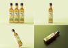 Free Amber Glass Square Cooking Oil Bottle Mockup PSD