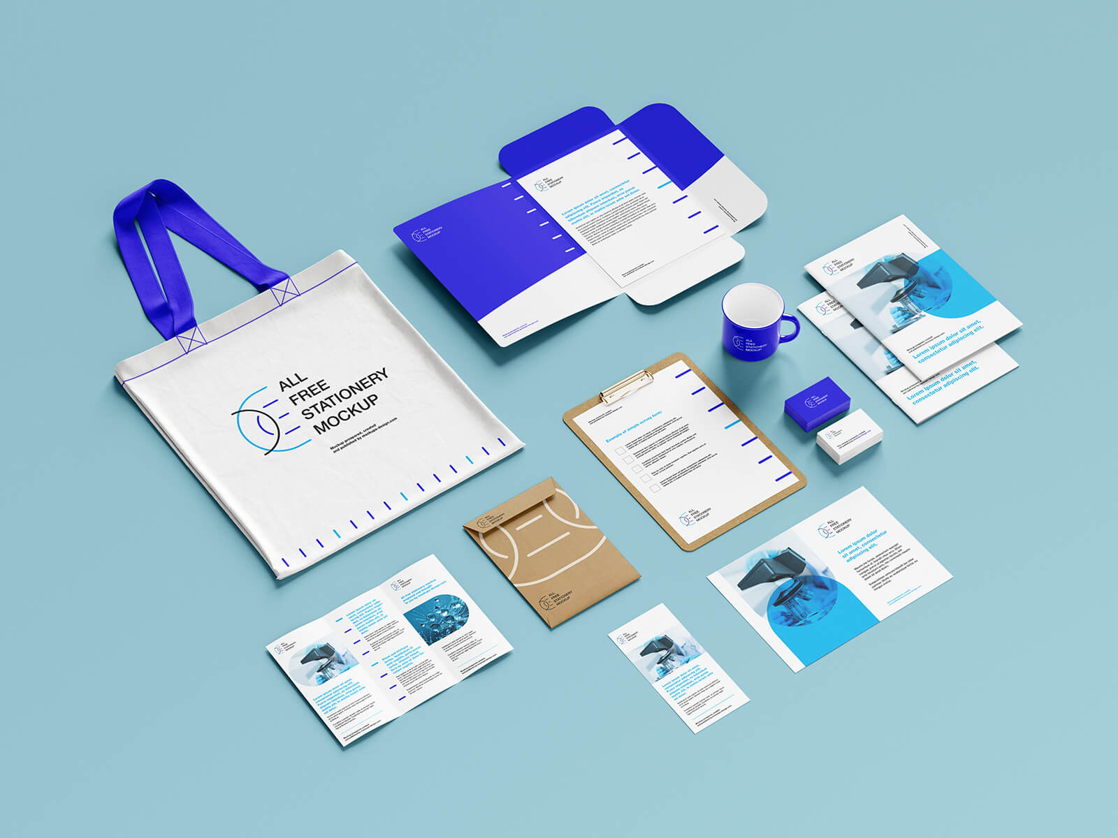 Free Corporate Branding Stationery Mockup PSD