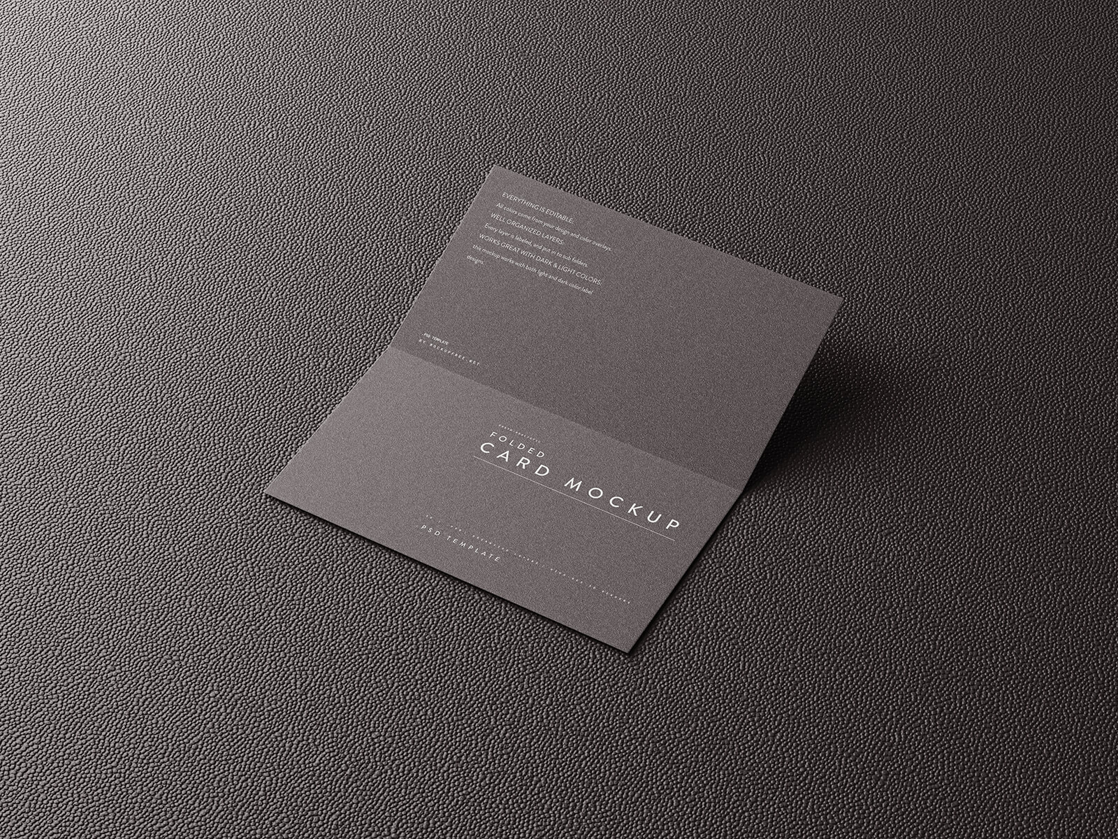 Free Folded Business Card With Notebook Mockup PSD