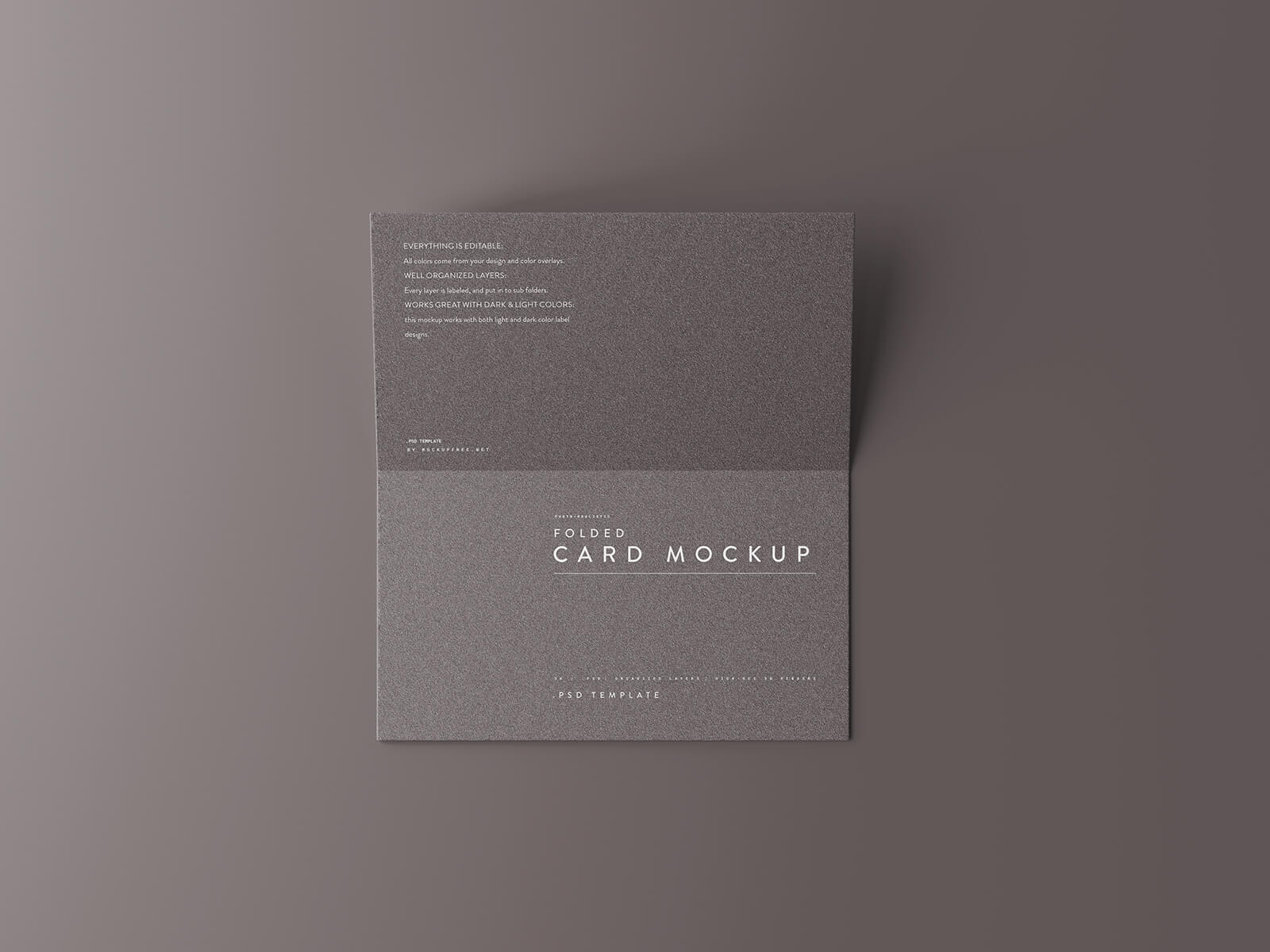 Free Folded Business Card With Notebook Mockup PSD