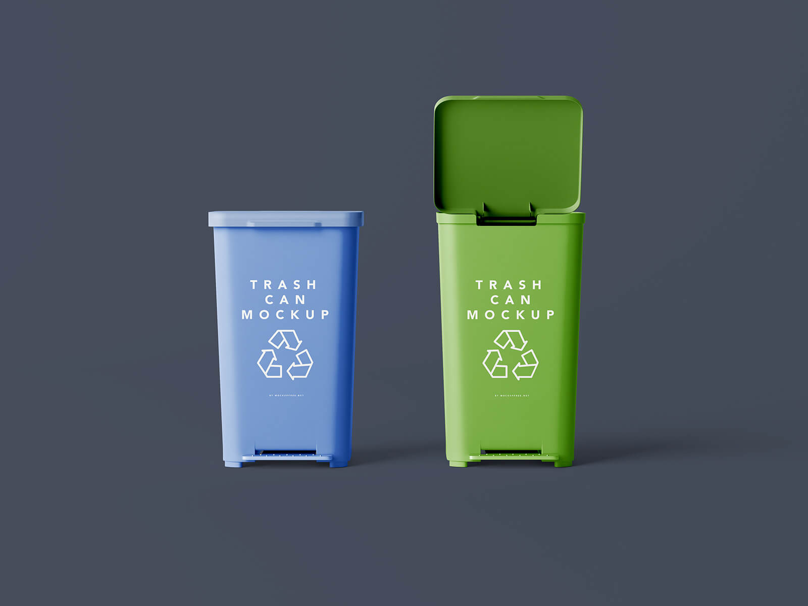 Free Garbage Pedal Trash Can Mockup PSD