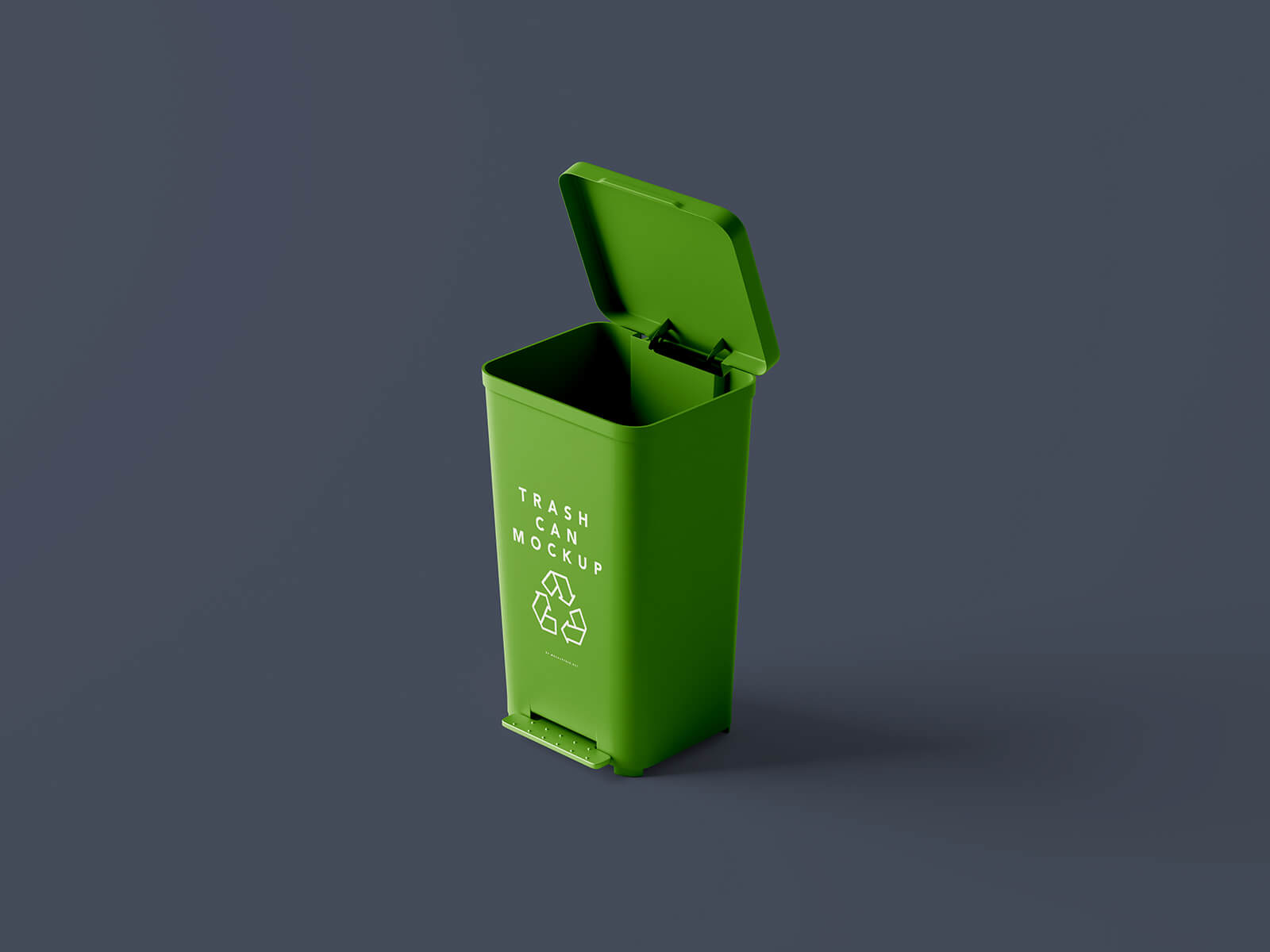 Free Garbage Pedal Trash Can Mockup PSD