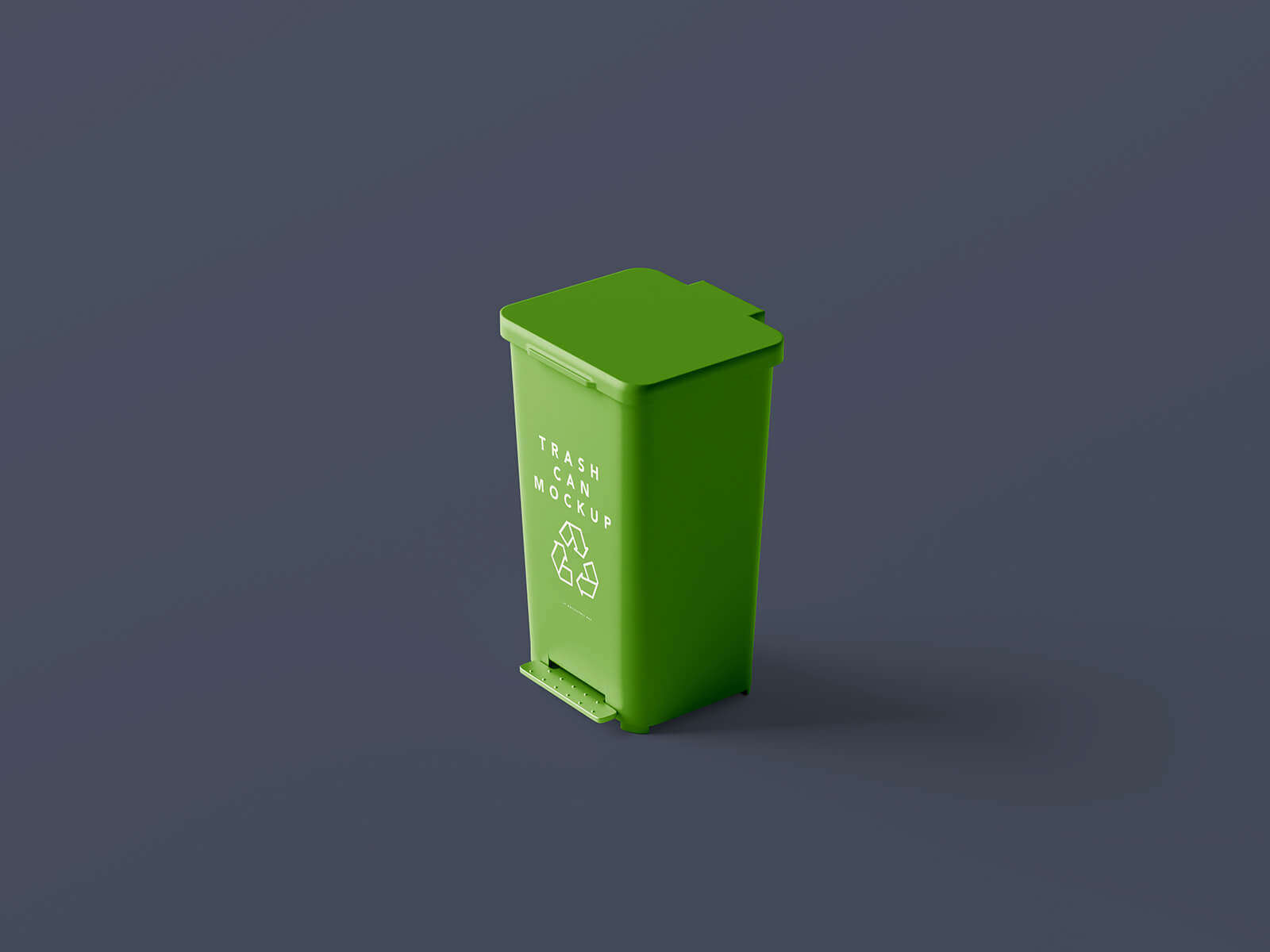 Free Garbage Pedal Trash Can Mockup PSD