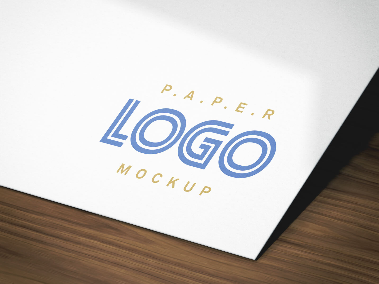 Free Textured Paper Logo Mockup PSD Set