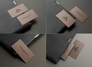 Free 3.5 x 2 Inches Business Card Mockup