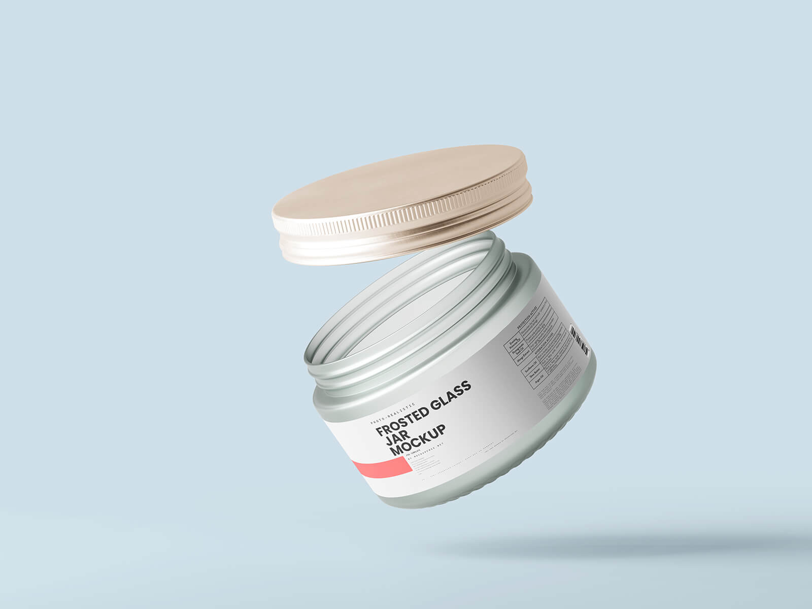 Free Cosmetic Frosted Glass Jar Mockup PSD