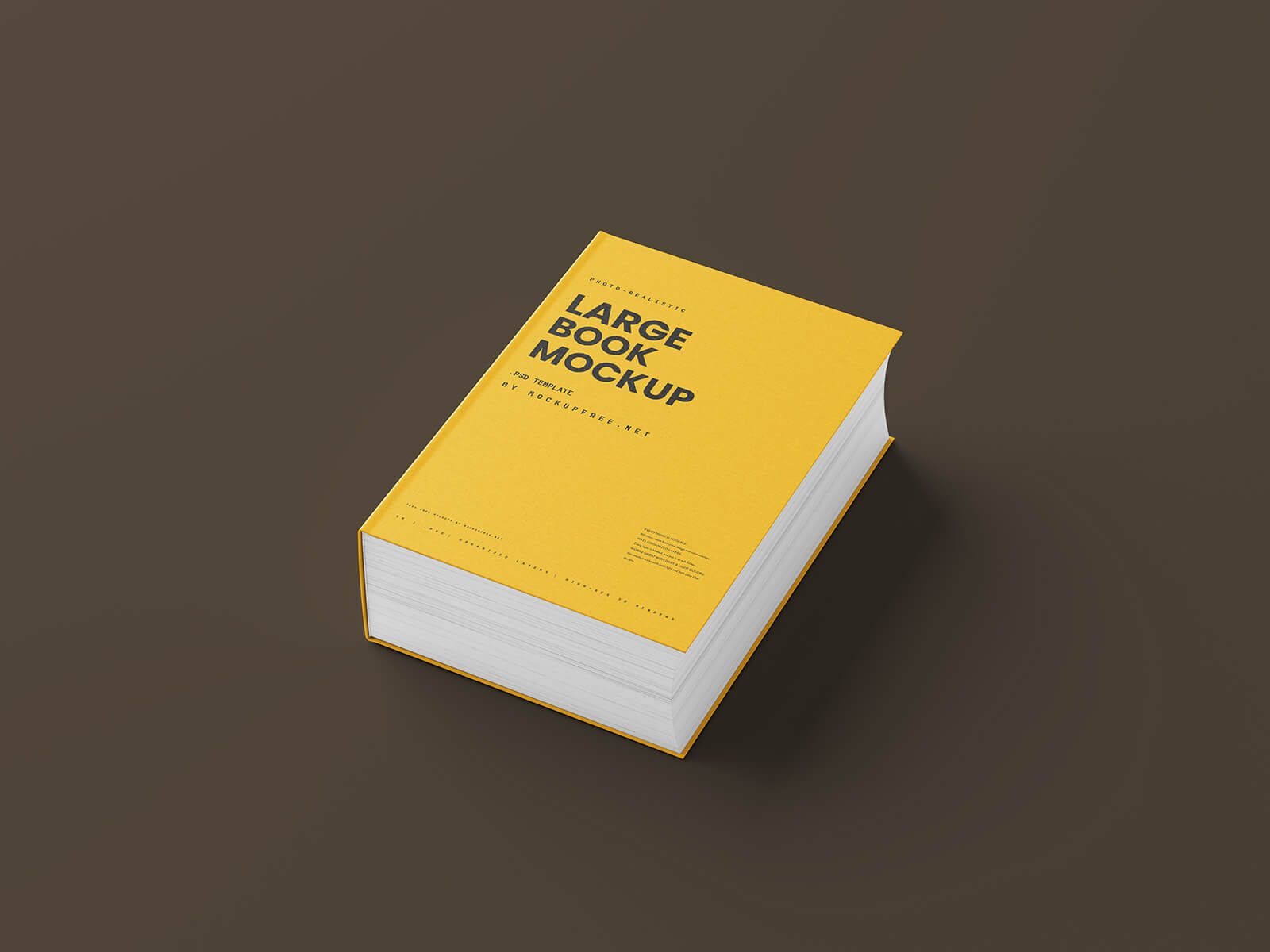 Free Fat Book Mockup PSD