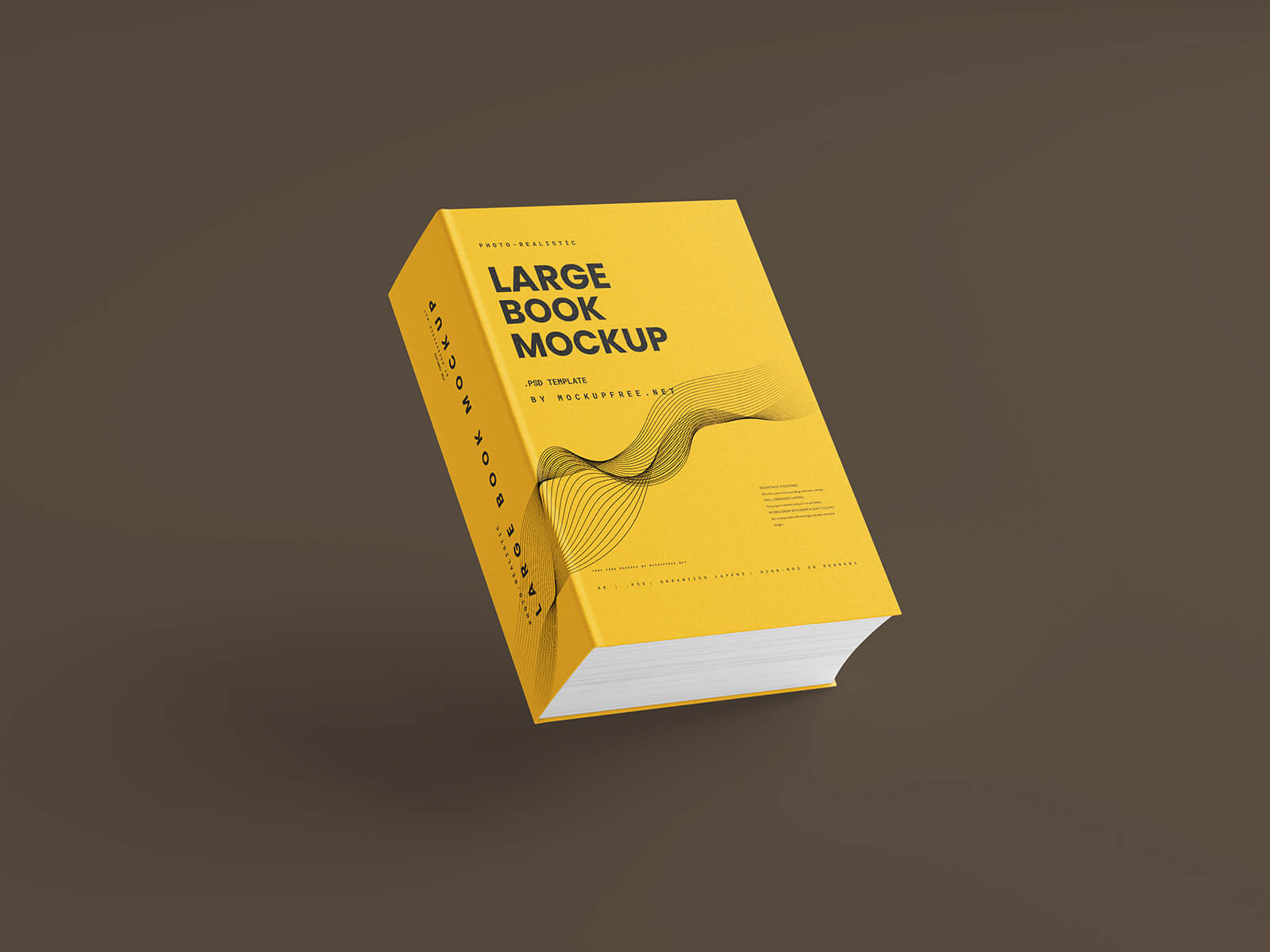 Free Fat Book Mockup PSD